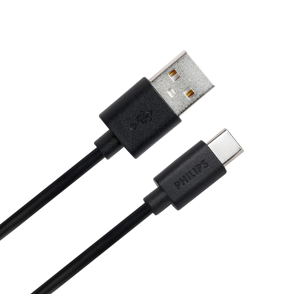USB A to USB C Cable Philips DLC3104A/00 Fast charging 1,2 m Black-1