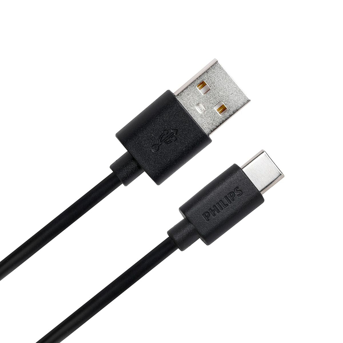 USB A to USB C Cable Philips DLC3104A/00 Fast charging 1,2 m Black-1
