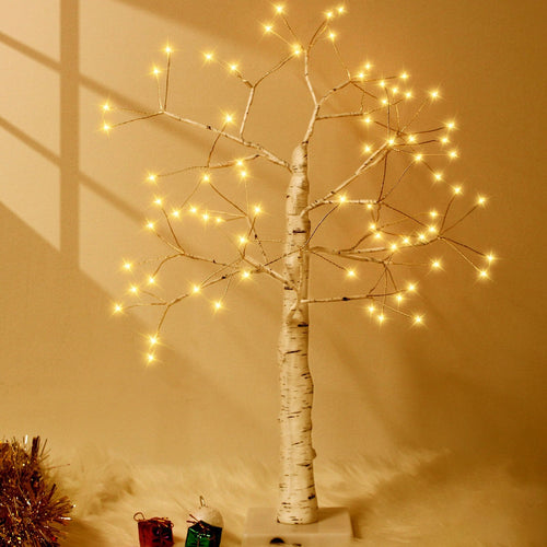 144/108 LED Night Lamp Christmas Tree led lights for bedroom 3D Desk Fairy Light Kids Room Decor USB/Battery Copper Wire Garland-0