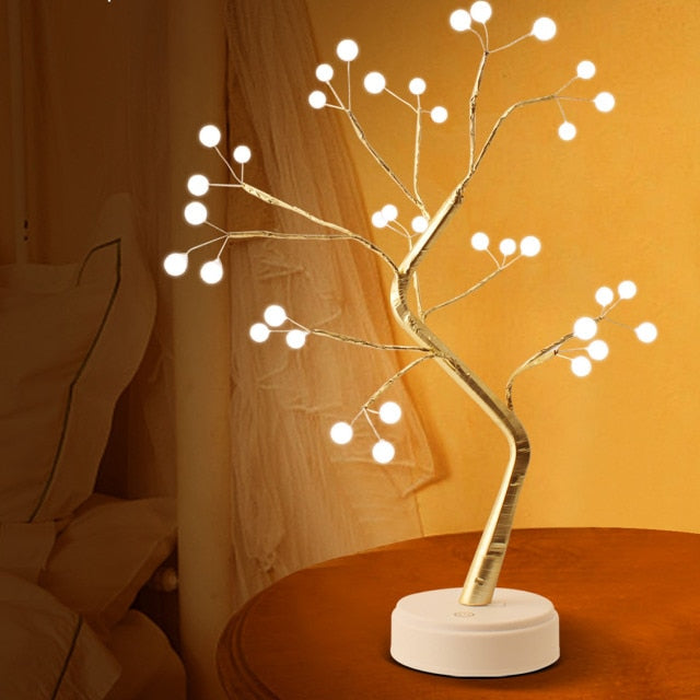 144/108 LED Night Lamp Christmas Tree led lights for bedroom 3D Desk Fairy Light Kids Room Decor USB/Battery Copper Wire Garland-3