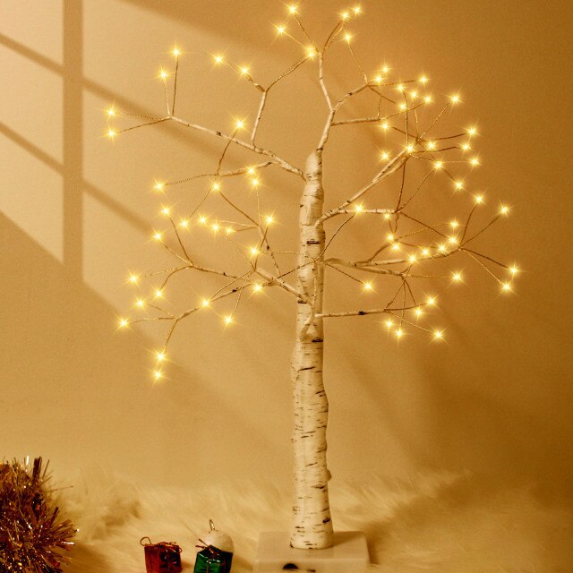 144/108 LED Night Lamp Christmas Tree led lights for bedroom 3D Desk Fairy Light Kids Room Decor USB/Battery Copper Wire Garland-5